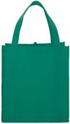 Am image of a Custom Hercules Non Woven Grocery Tote in Green!