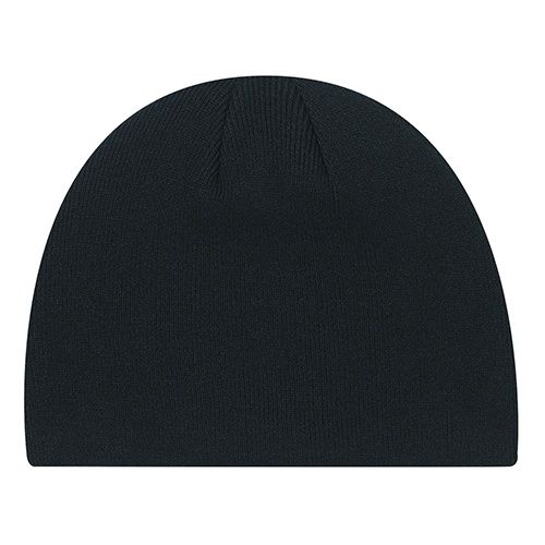 Acrylic Board Rib Knit Toque in Black