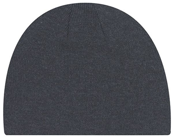 Am image of a Custom Acrylic Board Rib Knit Toque in Charcoal!