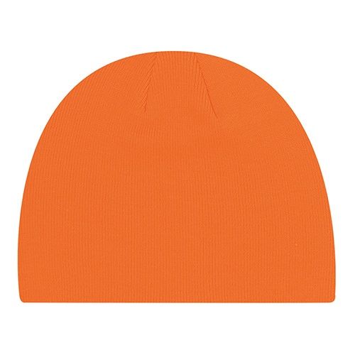 Acrylic Board Rib Knit Toque in Fluorescent Orange