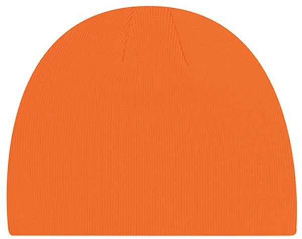 Am image of a Custom Acrylic Board Rib Knit Toque in Fluorescent Orange!