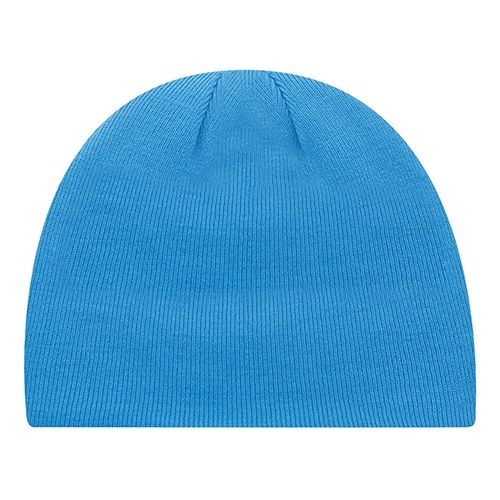 Acrylic Board Rib Knit Toque in Light Blue
