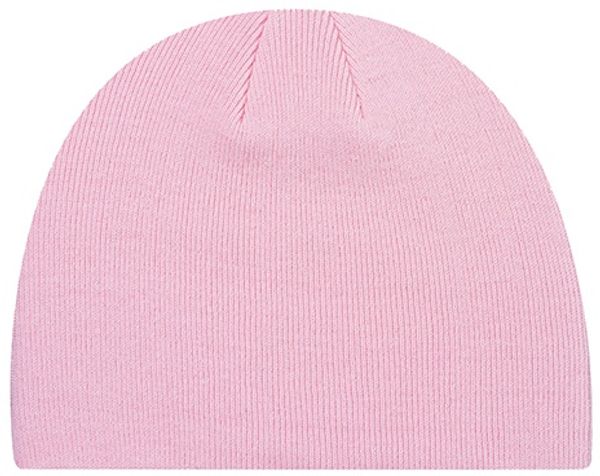 Am image of a Custom Acrylic Board Rib Knit Toque in Pink!