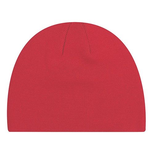 Acrylic Board Rib Knit Toque in Red
