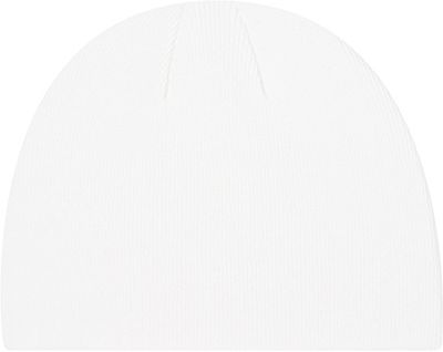 Am image of a Custom Acrylic Board Rib Knit Toque in White!