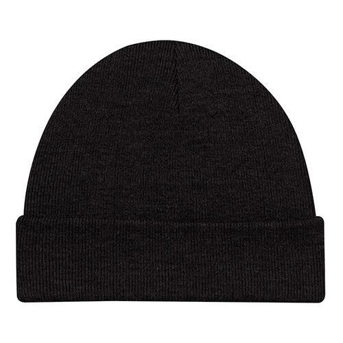Acrylic Cuff Toque Rib knit in Black