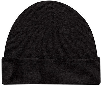 Am image of a Custom Acrylic Cuff Toque Rib knit in Black!