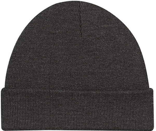 Am image of a Custom Acrylic Cuff Toque Rib knit in Charcoal!
