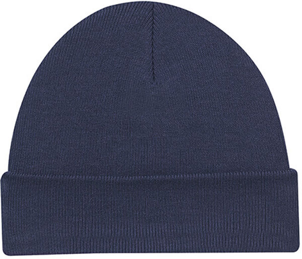 Am image of a Custom Acrylic Cuff Toque Rib knit in Navy!