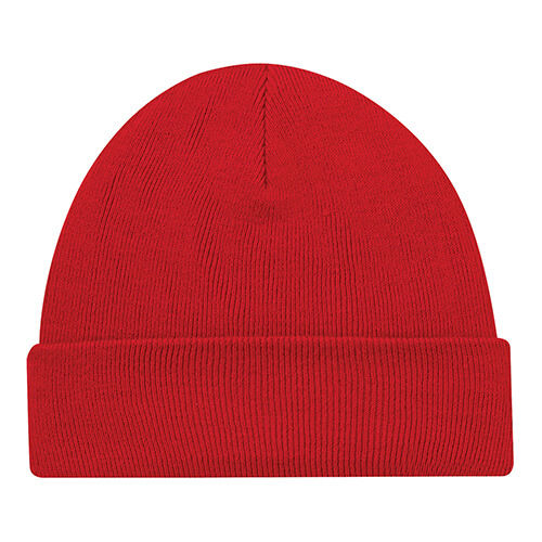 Acrylic Cuff Toque Rib knit in Red
