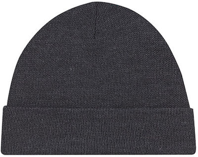 Am image of a Custom Acrylic Cuff Toque Jersey Knit in Charcoal!