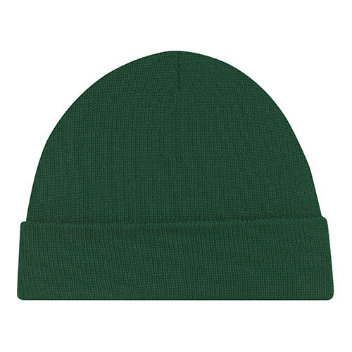 Acrylic Cuff Toque Jersey Knit in Forest Green