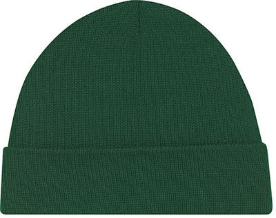 Am image of a Custom Acrylic Cuff Toque Jersey Knit in Forest Green!