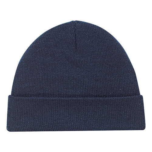 Acrylic Cuff Toque Jersey Knit in Navy