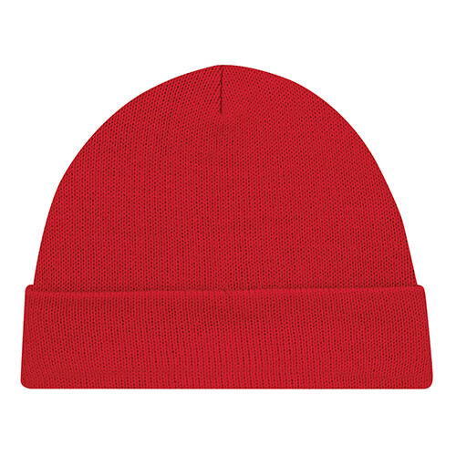 Acrylic Cuff Toque Jersey Knit in Red