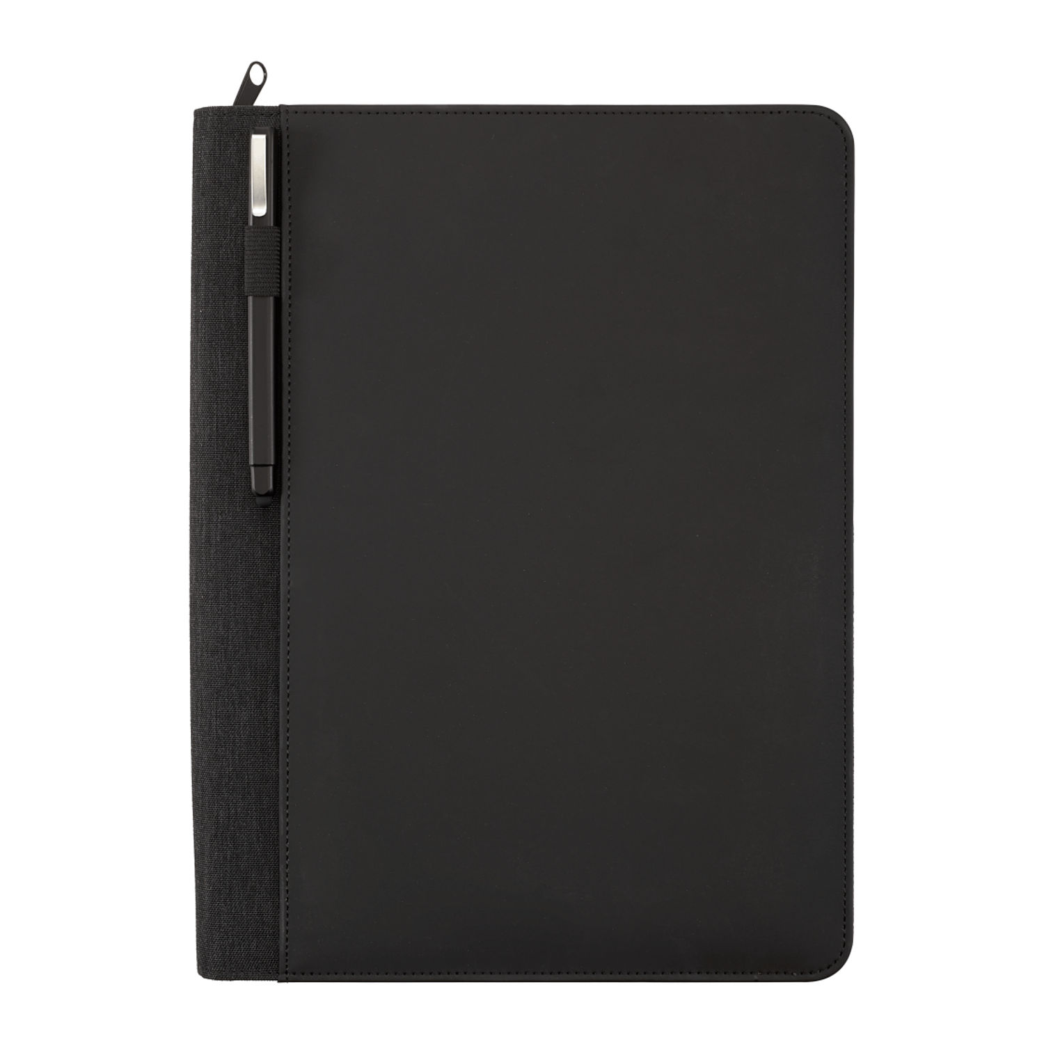 Vienna Heathered Zippered Padfolio in Gray