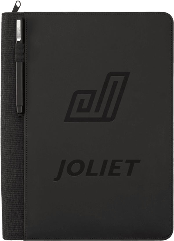 An image of a Custom Vienna Heathered Zippered Padfolio!