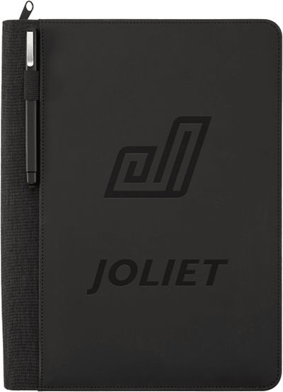 An image of a Custom Vienna Heathered Zippered Padfolio!