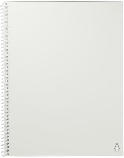 Am image of a Custom Rocketbook Fusion Letter Notebook Set in White!