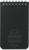Am image of a Custom 3” x 5” Rite in the Rain Top Spiral Notebook in Black!
