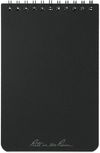 Am image of a Custom 4” x 6” Rite in the Rain Top Spiral Notebook in Black!