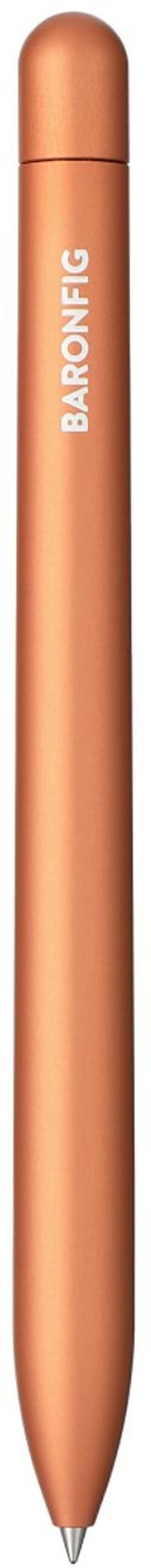 Am image of a Custom Squire Limited Edition Clear Habit Pen in Orange!