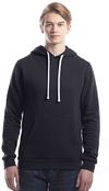Am image of a Custom Jerico Three End Bamboo Fleece Hooded Sweatshirt in Black!