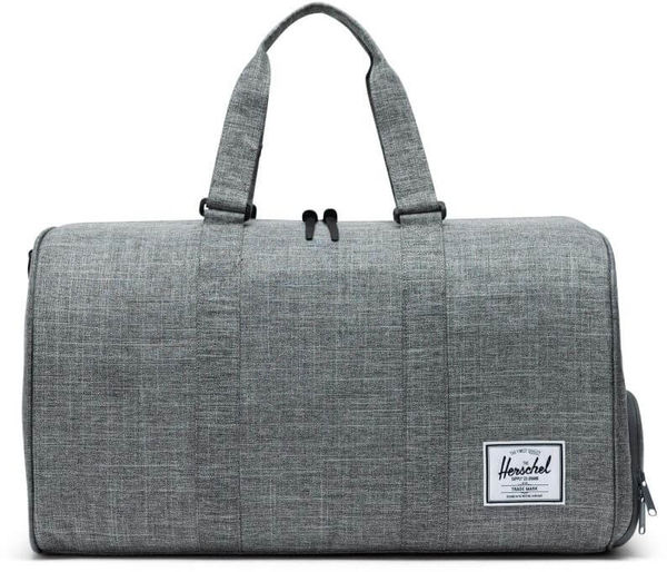 Am image of a Custom Herschel Novel 20in Duffel in Raven Crosshatch!