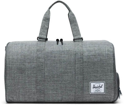 Am image of a Custom Herschel Novel 20in Duffel in Raven Crosshatch!