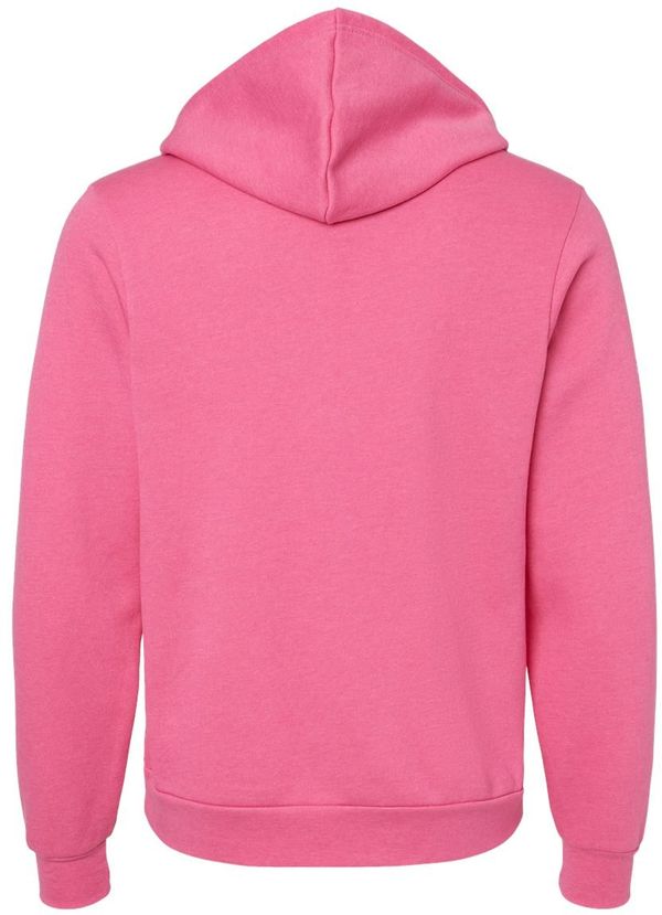 Am image of a Custom Bella and Canvas Unisex Sponge Fleece Pullover Hoodie in Heather Charity Pink!
