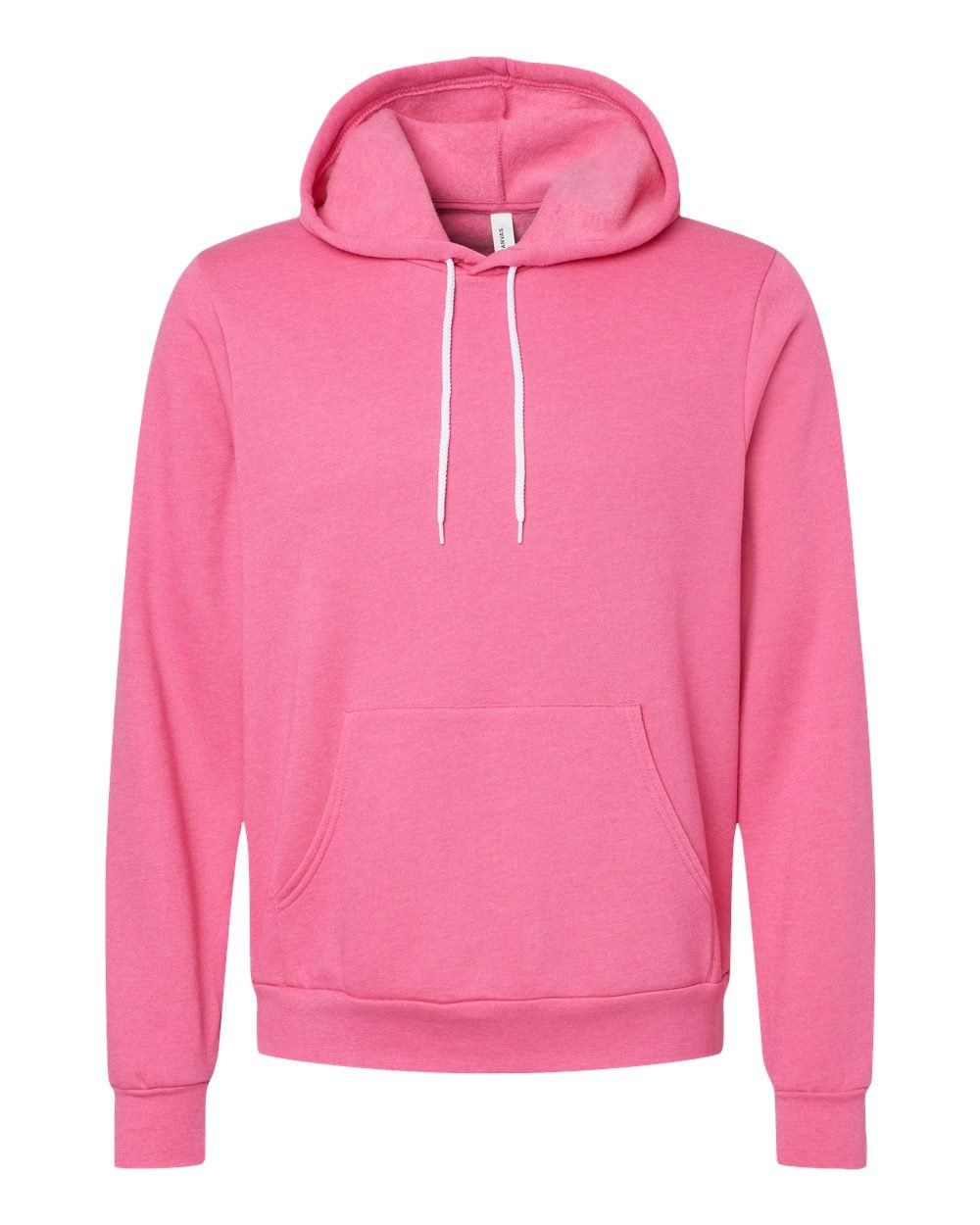 Bella and Canvas Unisex Sponge Fleece Pullover Hoodie in Heather Charity Pink