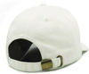 Am image of a Custom Nissi Washed Cotton Flat Bill Cap in White!