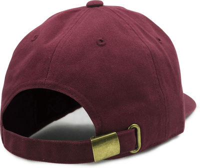 Am image of a Custom Nissi Washed Cotton Flat Bill Cap in Wine!