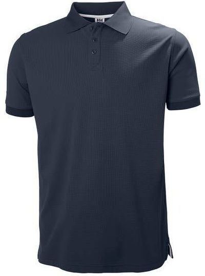 Am image of a Custom Helly Hansen Men's Riftline Polo in Navy!