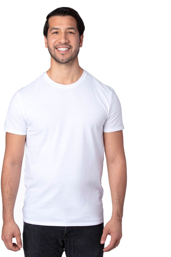 Am image of a Custom Threadfast Unisex Ultimate T Shirt in White!