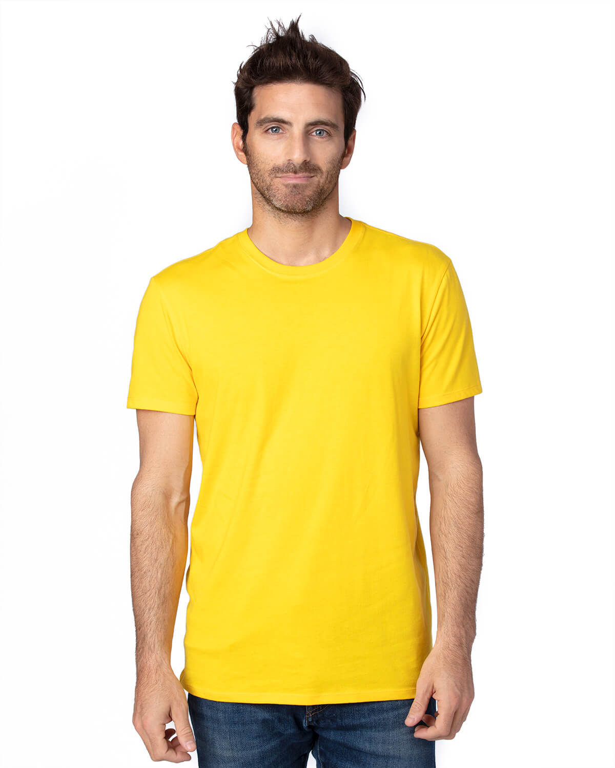 Threadfast Unisex Ultimate T Shirt in Bright Yellow