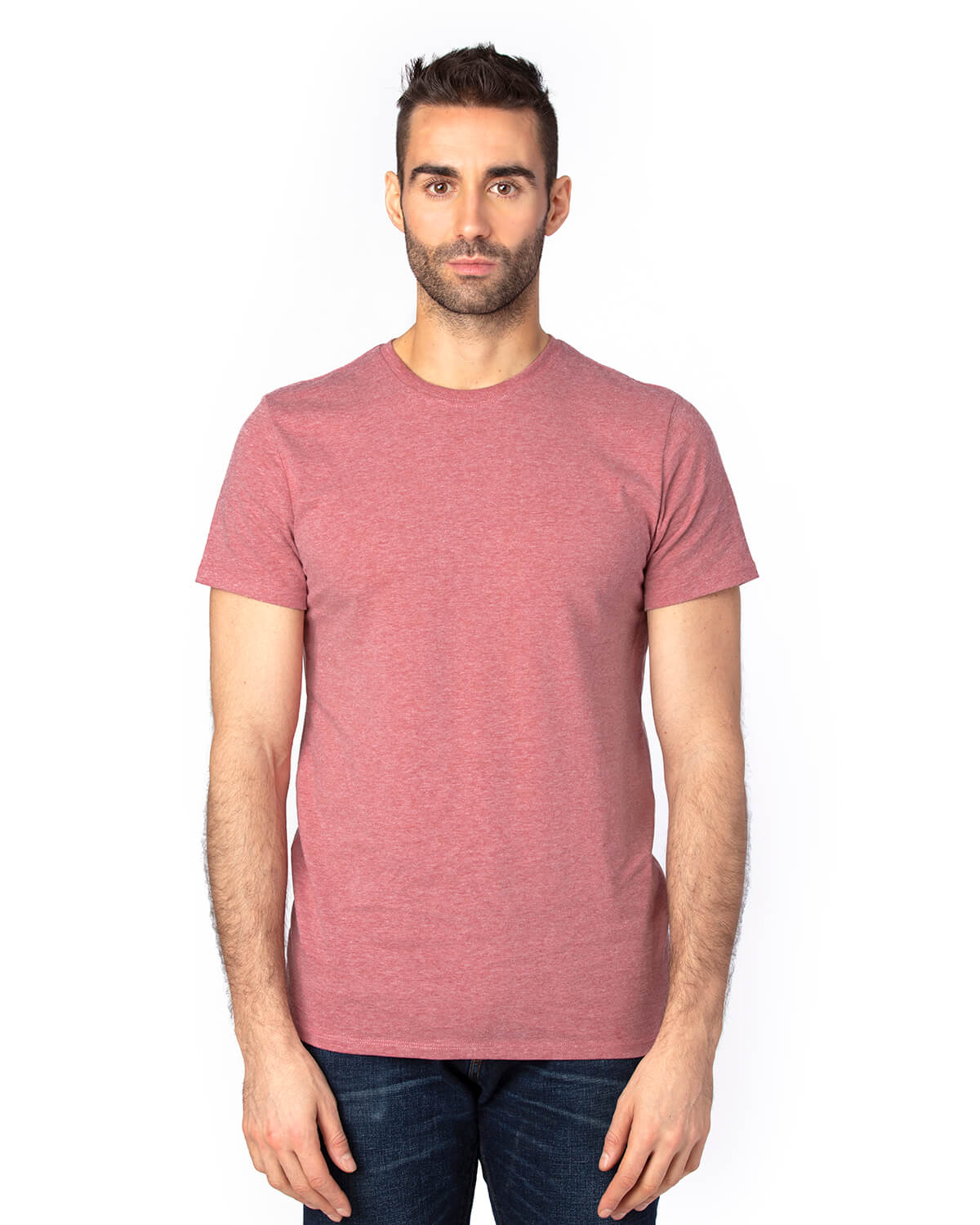 Threadfast Unisex Ultimate T Shirt in Maroon Heather