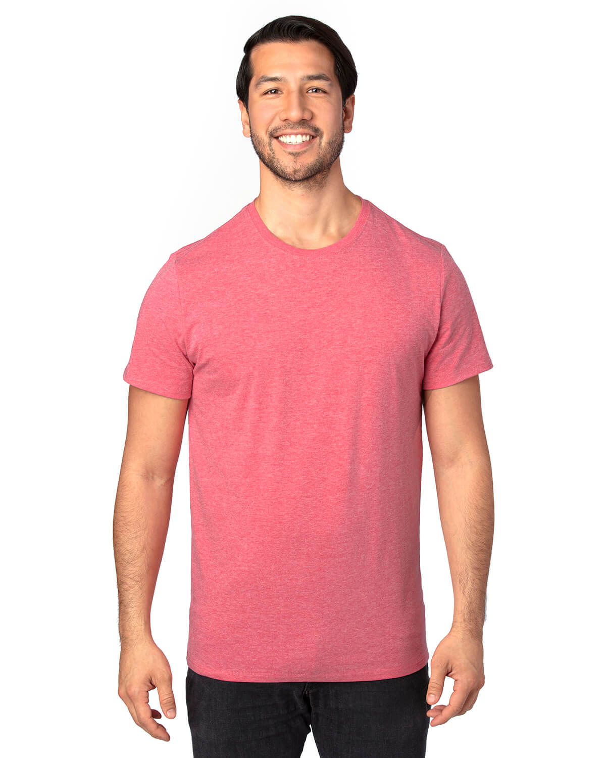 Threadfast Unisex Ultimate T Shirt in Red Heather
