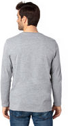 Am image of a Custom Threadfast Unisex Ultimate Long Sleeve T Shirt in Heather Grey!