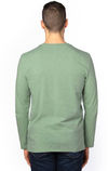 Am image of a Custom Threadfast Unisex Ultimate Long Sleeve T Shirt in Army Heather!