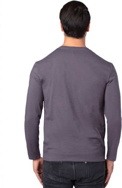 Am image of a Custom Threadfast Unisex Ultimate Long Sleeve T Shirt in Graphite!