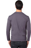 Am image of a Custom Threadfast Unisex Ultimate Long Sleeve T Shirt in Graphite!