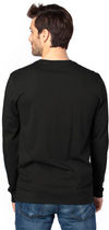 Am image of a Custom Threadfast Unisex Ultimate Long Sleeve T Shirt in Black!