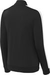 Am image of a Custom SportTek Ladies Tricot Track Jacket in Black/White!