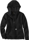 Am image of a Custom Carhartt Womens Clarksburg Full Zip Hoodie in Black!