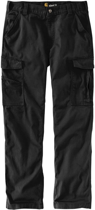 Am image of a Custom Carhartt Rugged Flex Rigby Cargo Pant in Black!