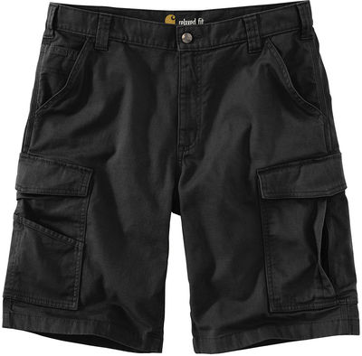 Am image of a Custom Carhartt Rugged Flex Rigby Cargo Short in Black!