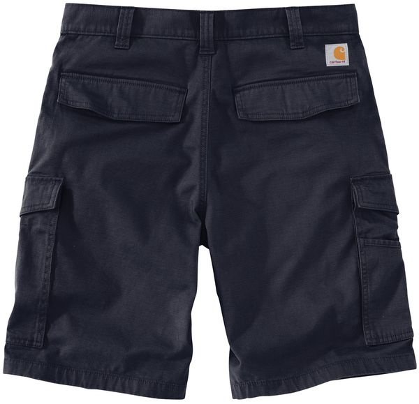 Am image of a Custom Carhartt Rugged Flex Rigby Cargo Short in Navy!