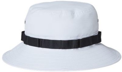 Am image of a Custom Oakley Team Issue Bucket Hat in White!