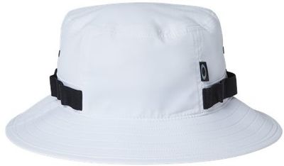 Am image of a Custom Oakley Team Issue Bucket Hat in White!